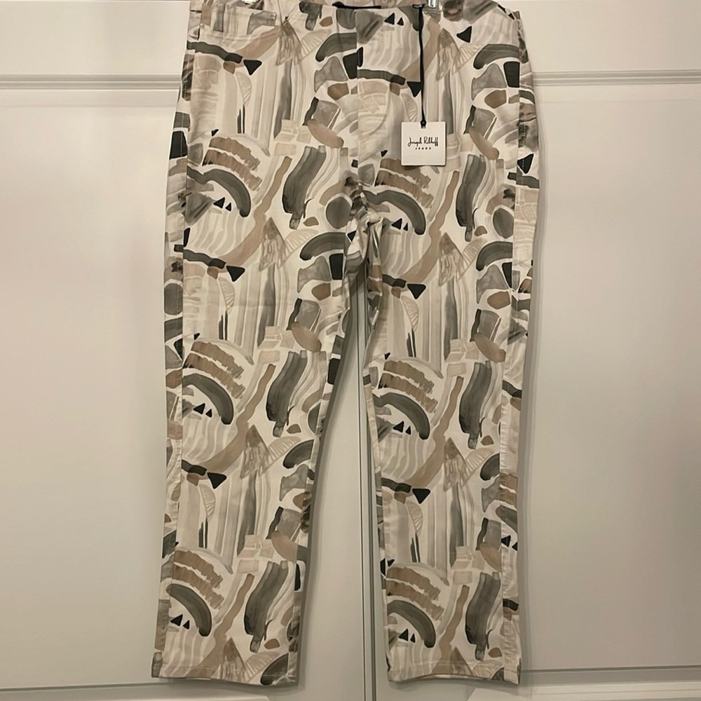 CURATED BY RUA'H KIBRIYA: EUC Horizontal-Stretch Watercolor Pull-On Slacks